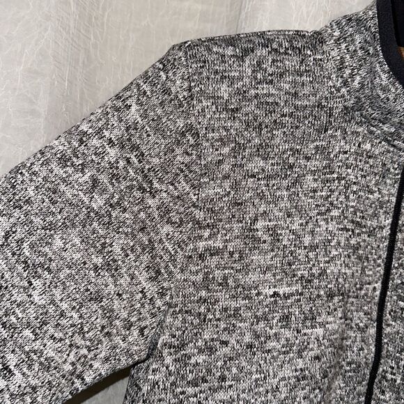 Stan Herman L Knit Silver Gray Heathered Fleece Inner Full Zip Sweatshirt - Picture 5 of 13